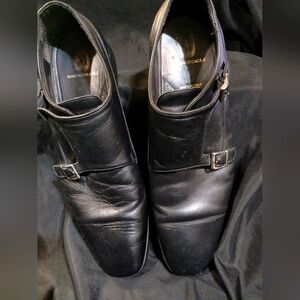 Bruno Magli Black Oxfords Polished Leather Classic